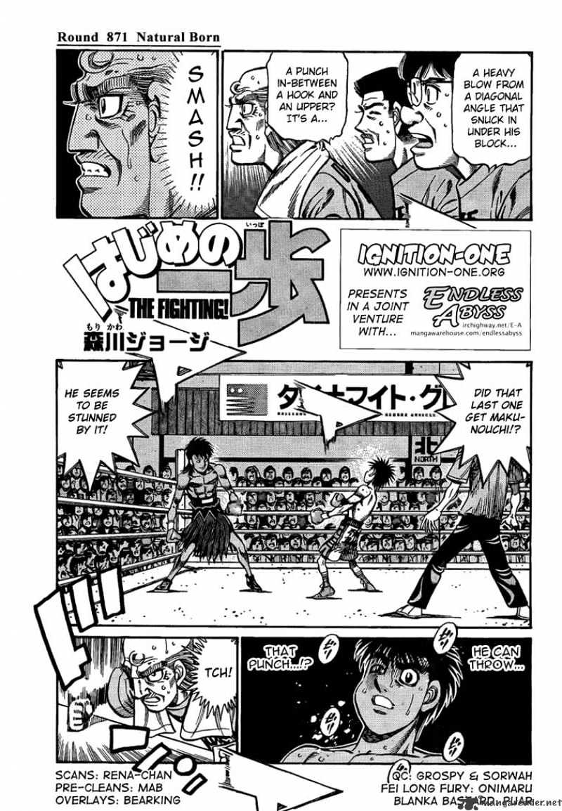 Hajime no Ippo: Fighting Spirit, Chapter 871 image 01